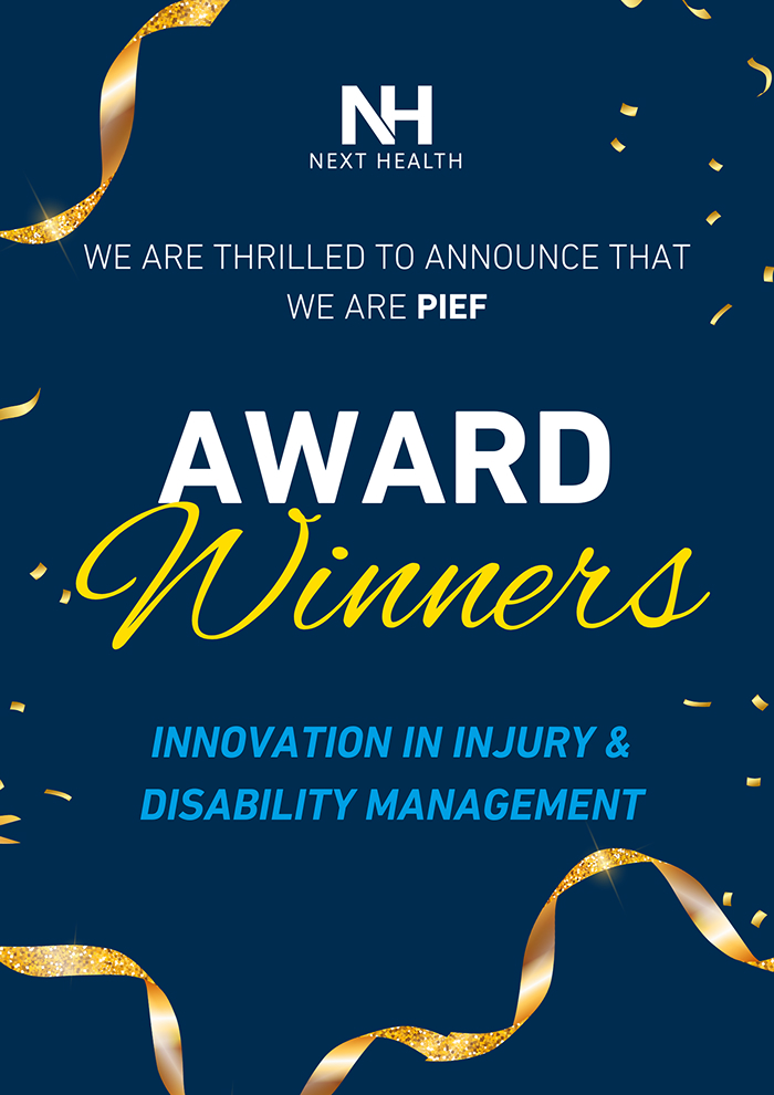 We are thrilled to announce that we are PIEF award winners! Innovation in injury and disability management